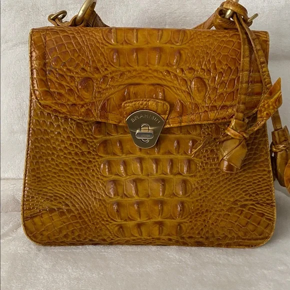 RARE COLOR Brahmin GOLDEN LADY MELBOURNE “VITTORIA ROSE” Satchel / Crossbody - Picture 1 of 6